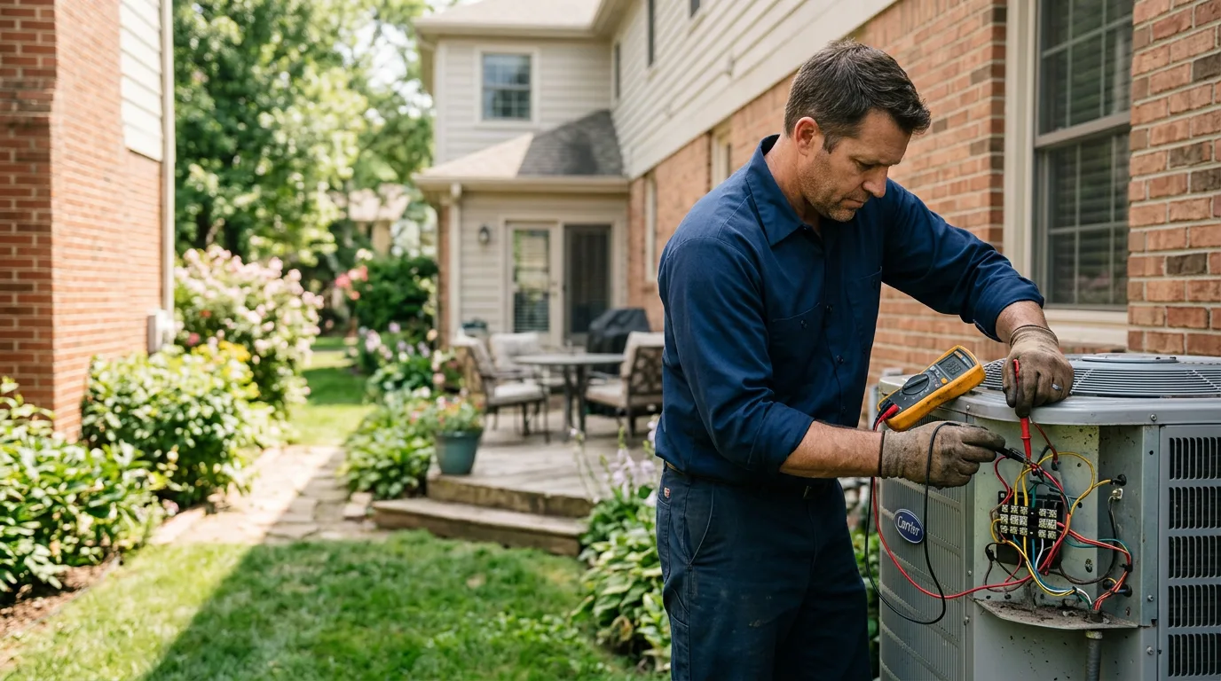 HVAC technician working near Olustee, OK